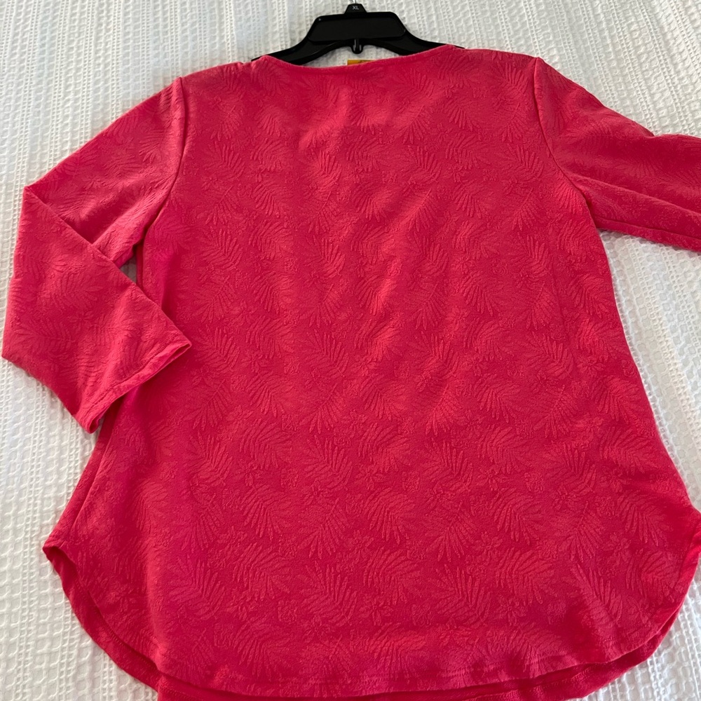 Ruby Rd Coral Textured Tunic Top - Picture 5 of 5